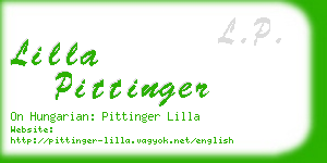 lilla pittinger business card
